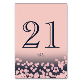 Marineblauw en Roze Sparkle Lights Kaart