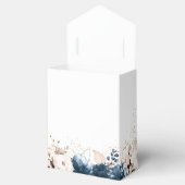 Marineblauw en stoffig Roos Bruiloft Favor Box Bedankdoosjes (Geopend)