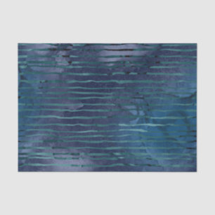 Marineblauw en turkoois gestreept patroon tissuepapier
