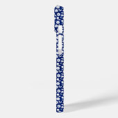 Marineblauw en wit bloemmotief Case-Mate iPhone case (Achterkant / Links)
