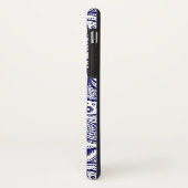 Marineblauw en wit  bloemmotief paisley Case-Mate iPhone case (Achterkant/links)