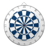marineblauw en wit dartbord (Voorkant)