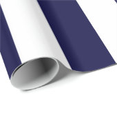 Marineblauw en wit extra groot streeppatroon cadeaupapier (Rol Hoek)