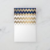 Marineblauw en wit gouden confetti stippen - Dank  Bedankkaart (Binnen)