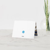 Marineblauw en wit gouden confetti stippen - Dank  Bedankkaart (Achterkant)