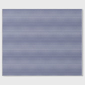 Marineblauw en wit klein Chevron-papier Cadeaupapier (Vlak)