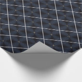 Marineblauw en wit luxe inpakpapier Set (Hoek)