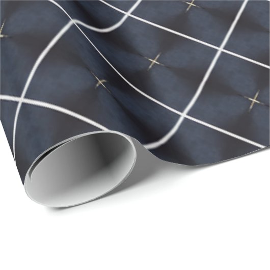 Marineblauw en wit luxe inpakpapier Set (Rol Hoek)