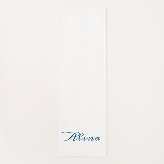 Marineblauw en wit monogram yogamat (Voorkant)