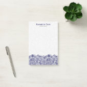 Marineblauw en wit Paisley Kant Post-it® Notes (Kantoor)