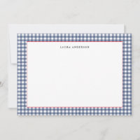 Marineblauw en wit scheeps gingham plat