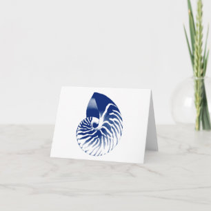 Marineblauw en wit shell van Nautilus - Kaart