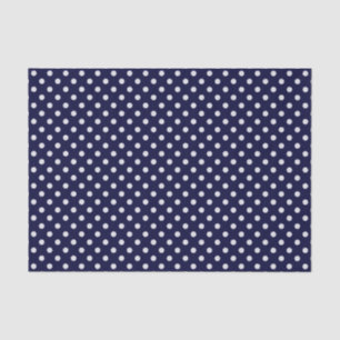 Marineblauw en wit stippenpatroon tissuepapier
