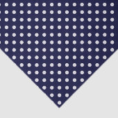 Marineblauw en wit stippenpatroon tissuepapier (Detail)