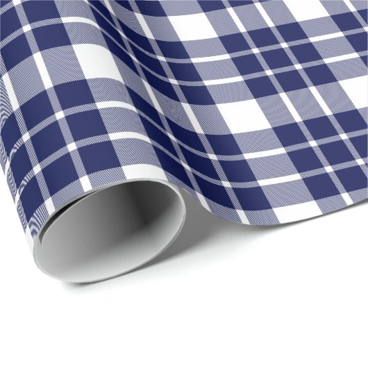 Marineblauw- en witspelpapier cadeaupapier (Rol Hoek)