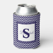 Marineblauw en witte Chevron Streep