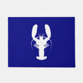 marineblauw en witte deklaag deurmat (Voorkant)