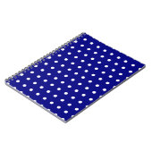 Marineblauw en Witte Stippen Notitieboek (Linkerzijde)