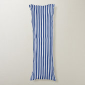 marineblauw en witte strepen lichaamskussen (Voorkant Verticaal)