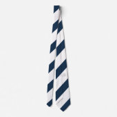 Marineblauw en witte strepen stropdas (Achterkant)