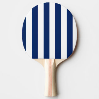 Marineblauw en witte verticale strepen tafeltennisbatje
