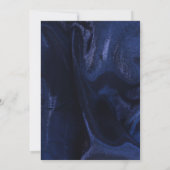 Marineblauw en Zilver Verjaardagsfeestje Kaart (Achterkant)
