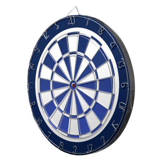 marineblauw fade white dartboard dartbord (Voorkant Rechts)