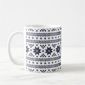 Marineblauw Fair Isle patroon Koffiemok (Links)