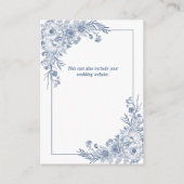 marineblauw (Floral Line Line) - details over het Informatiekaartje (Achterkant)