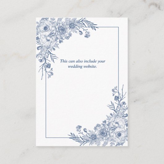  marineblauw (Floral Line Line) - details over het Informatiekaartje (Achterkant)