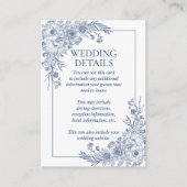  marineblauw (Floral Line Line) - details over het Informatiekaartje (Voorkant)