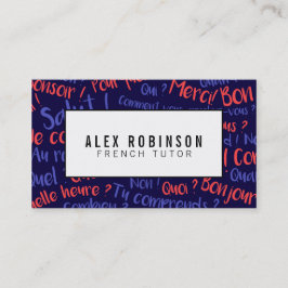 Marineblauw frans visitekaartje