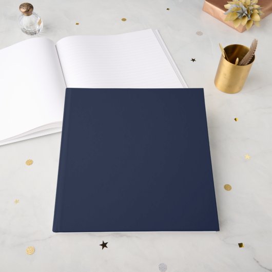 Marineblauw Gastenboek (Voorkant open)