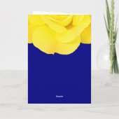 Marineblauw geel bloemig Roos lente zomerbruiloft (Achterkant)