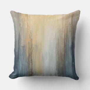 Marineblauw Geel Modern Abstracte Streep Kussen