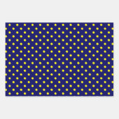 Marineblauw geel patroon inpakpapier vel (Voorkant 2)