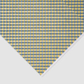 Marineblauw geel patroon tissuepapier (Detail)