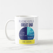 Marineblauw geel speelse redenen waarom je geweldi koffiemok (Links)