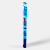 MARINEBLAUW GEPERSONALISEERDE STROPDAS KLEURSTOF O Case-Mate iPhone CASE (Achterkant / Rechts)