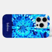 MARINEBLAUW GEPERSONALISEERDE STROPDAS KLEURSTOF O Case-Mate iPhone CASE (Achterkant (horizontaal))