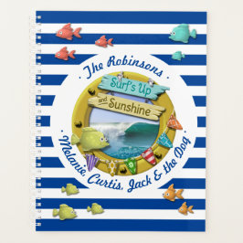 Marineblauw Gestreept Nautisch Surf Sun Beach Vaka Planner