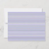 Marineblauw gestreept notitiekaartje (Achterkant)