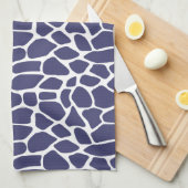 Marineblauw Giraffe Patroon Theedoek (Quarter Fold)