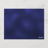 Marineblauw goud bruinbloemigen huwelijksuitnodigi briefkaart (Achterkant)