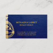 Marineblauw | Goud-handleiding voor menselijk ontw Visitekaartje (Achterkant)