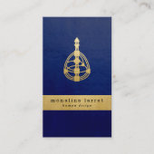 Marineblauw | Goud-handleiding voor menselijk ontw Visitekaartje (Voorkant)