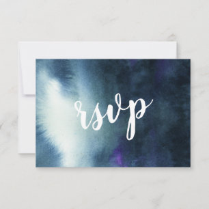 Marineblauw Goud met Maaltijdkeuze Bruiloft RSVP K