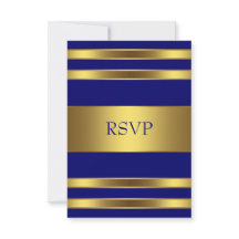 Marineblauw Goud RSVP