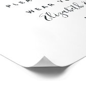 Marineblauw, gouden en zilveren vlinderbloemmasker poster (Hoek)