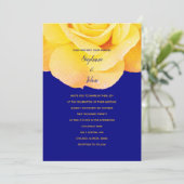 Marineblauw Gouden Sinaasappel Gele Rose Bloemen B Kaart (Staand voorkant)